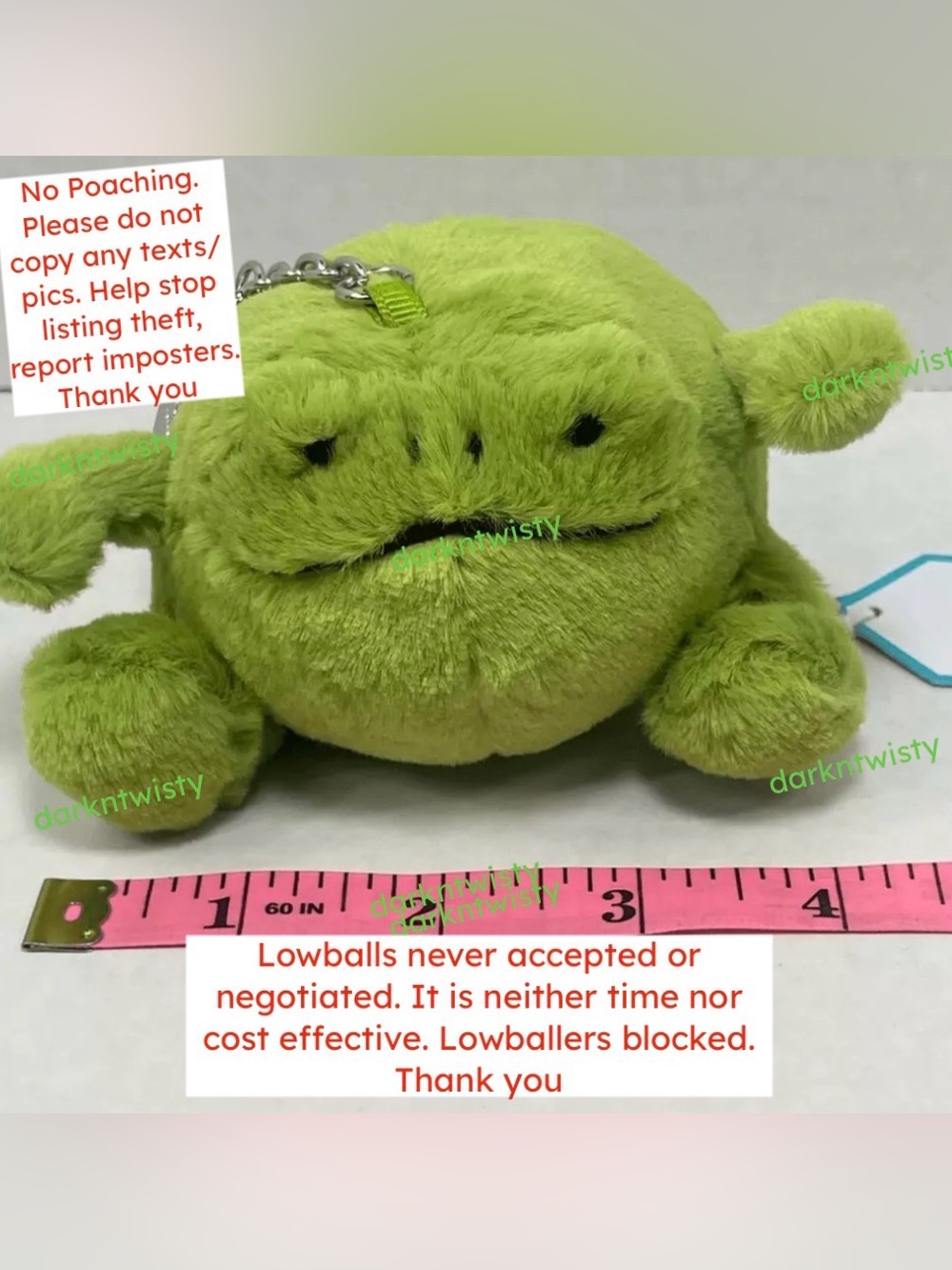 Jellycat Ricky Rain Frog Bag Charm BNWT*** - Picture 6 of 6